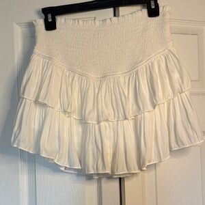 C’isa Off White Tiered Ruffle Boho Mini Skort size M